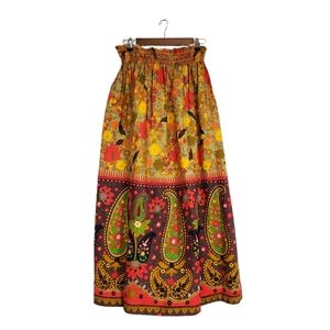 1960s Vintage Paisley Maxi Skirt